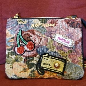 Tapestry crossbody handbag